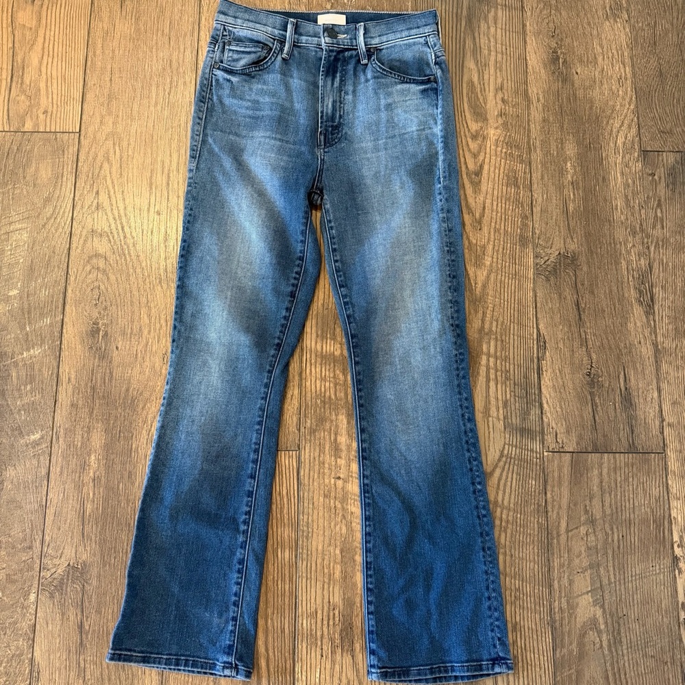 MOTHER Women's Ankle Flare Jeans in Medium Blue Wash